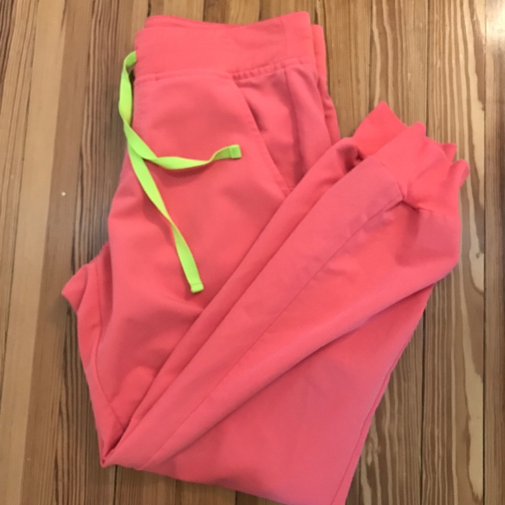 Hot coral Figs Zamora pants